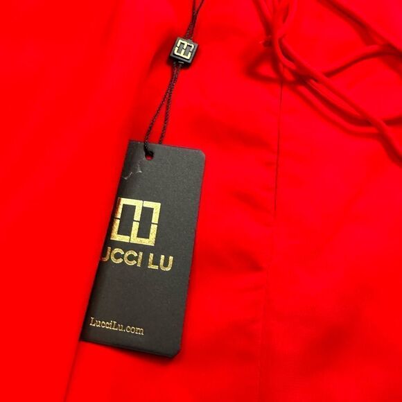 NWT Lucci Lu Women’s Teens RED Mini Chiffon Spaghetti Strap Dress - Size 000 - Picture 7 of 11